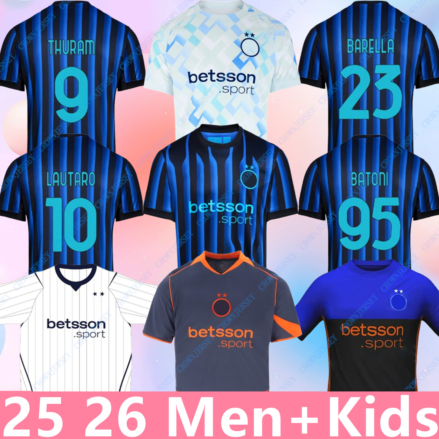 FANS Player 25 26 27 soccer jerseys INtErS Milanes BARELLA LAUTARO BASTONI THURAM football shirts P.ESPOSITO Men Kids kit Equpment DIMARCO AKANJI ROSSI Special final