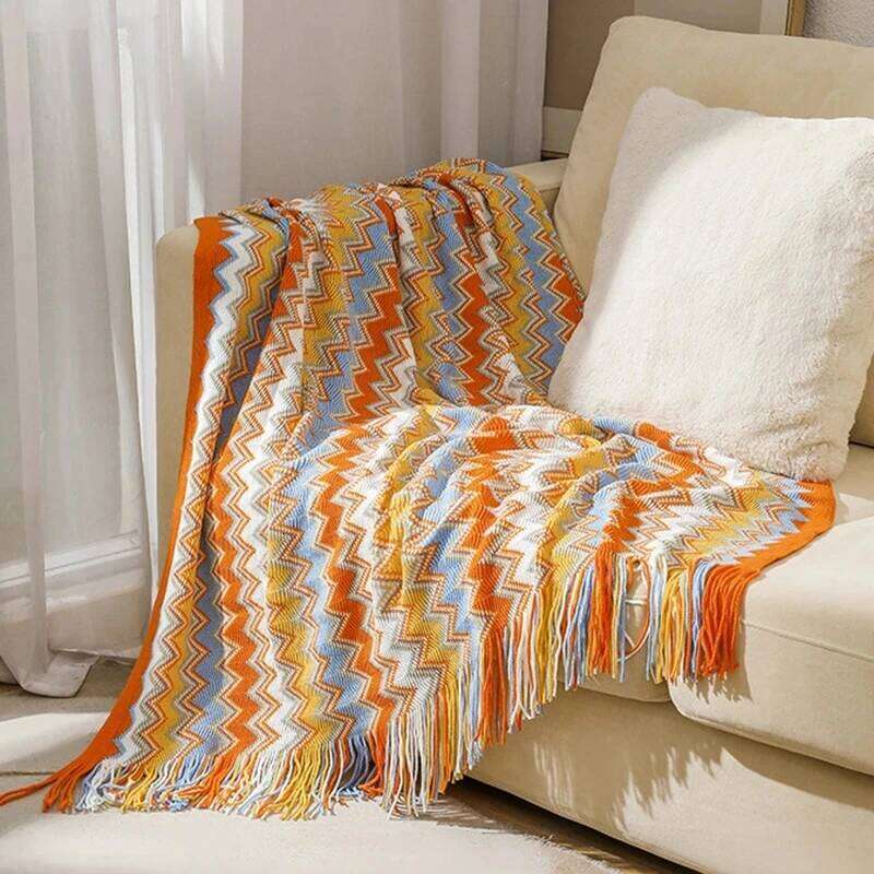 Home Textiles Bohemian Bed Grid Carpet Geometric Carpet Ethnic Sofa Cover Decorative Carpet Blanket