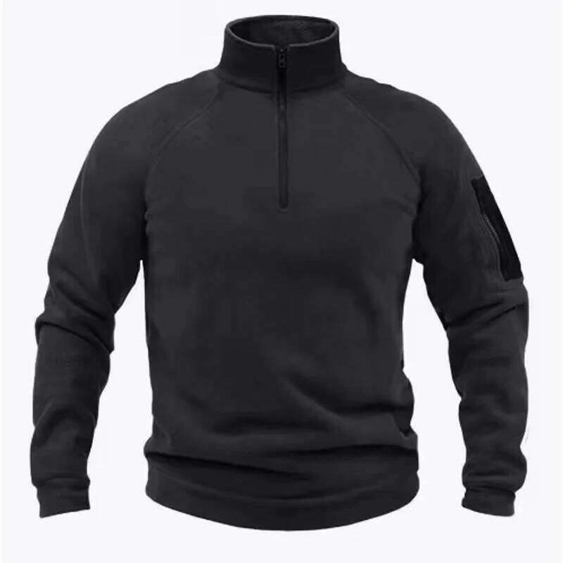 Men's Cargo Tactical Pullover Casual Military Sweatshirt Fleece Jackets Mock Neck Hiking Camping Climbing Trekking Windbreaker