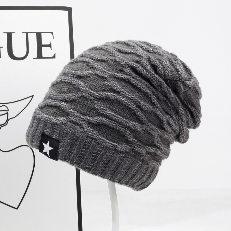 True Faith Winter Hat Long Size Knitted Hat High Quality Casual Bean Suitable for Solid Hats for Men and Women 241211