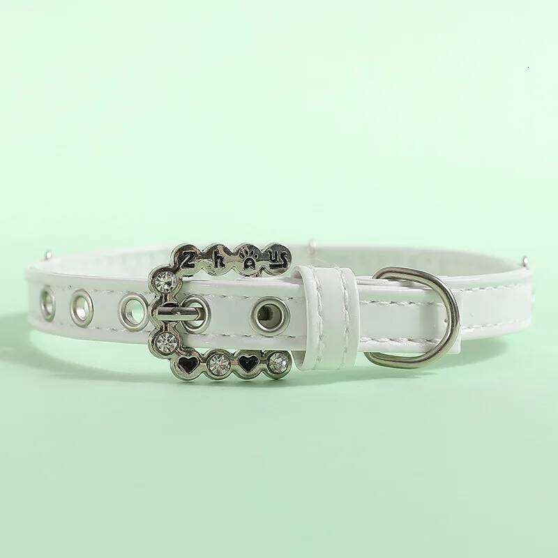 Luxury Puppy Pearl Necklace Rhinestone Collar for Cats Small Dogs Ragdoll Cat Sphynx Necklaces Pet Accessories collier chat 26W0115G14