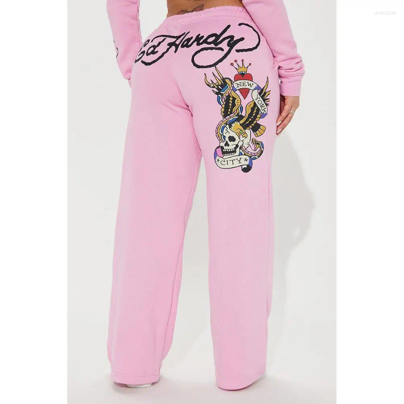 Women's Pants Loose Long Printed Casual Straight Leg Sporty Sweatpants Comfortable Polyester Fiber Street Style Trendy Trousers