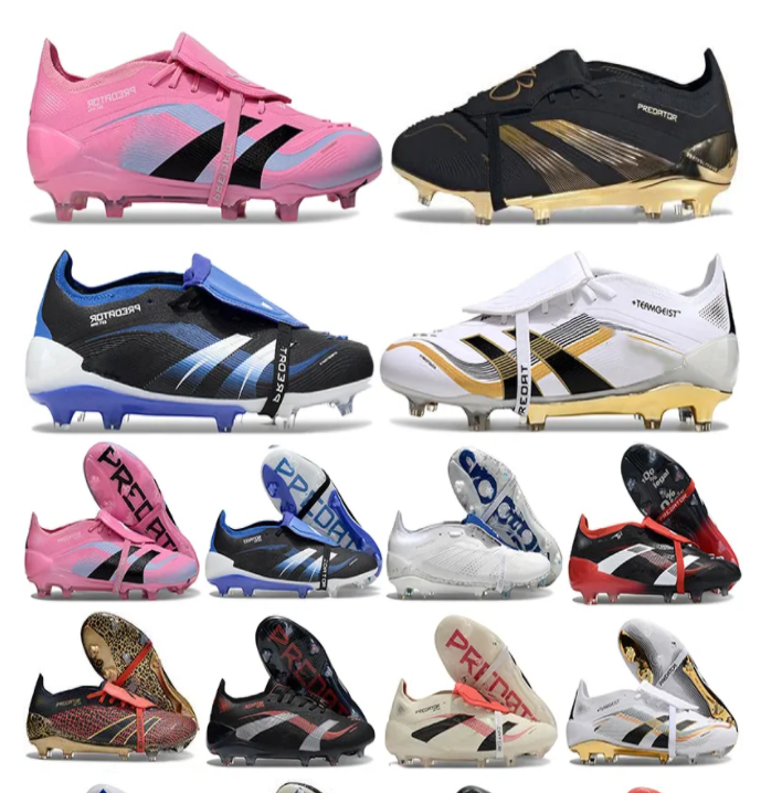 2026 New model Football Shoes 25 Tongzhe Without Laces DHGATE Football Spike Shoes Men's Comfortable Training Leather Football Shoes Childrens UK Size 4-10