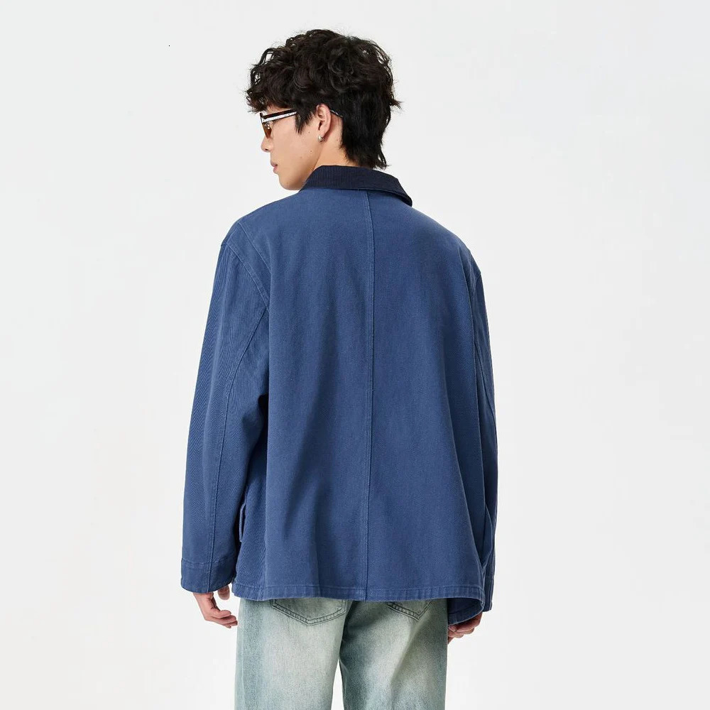 Pure Cotton Cargo Jacket Men Japanese Streetwear Fashion Vintage Loose Casual Spring Autumn Jacket Women Coat Outerwear 260114