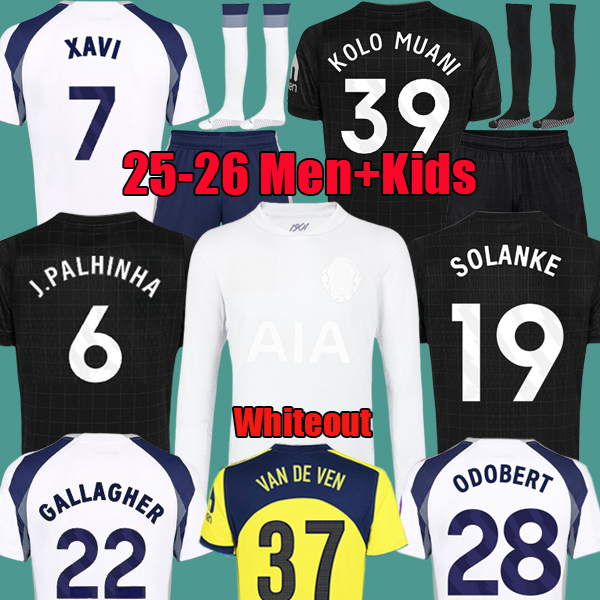 26 whiteout tottenham hotpsur 25-26 special Kit 1901 Anniversary Shirt 2026 MADDISON XAVI soccer Jersey VAN DE VEN GALLAGHER ODOBERT Football shirts men kids sets