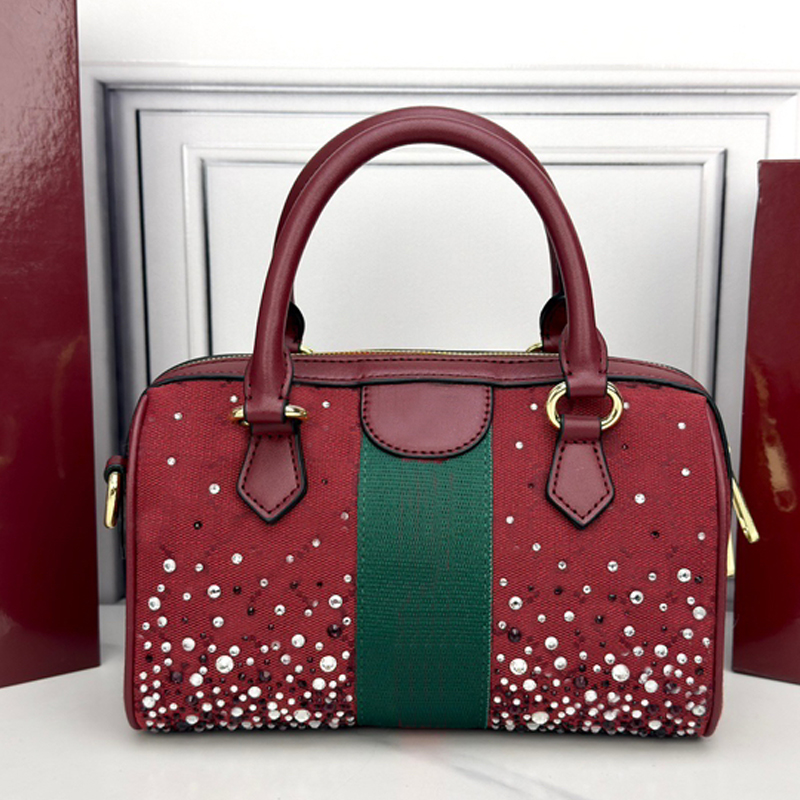 Diamond Chain Bag Handbag Saddle Bag 1961 Rhinestone Underarm Bag Designer Shoulder Bag Luxury Bags Crossbody Purse Canvas Leather Bolso De Diseno