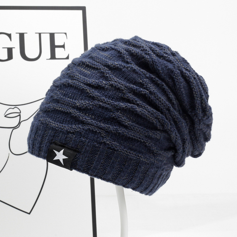 True Faith Winter Hat Long Size Knitted Hat High Quality Casual Bean Suitable for Solid Hats for Men and Women 241211