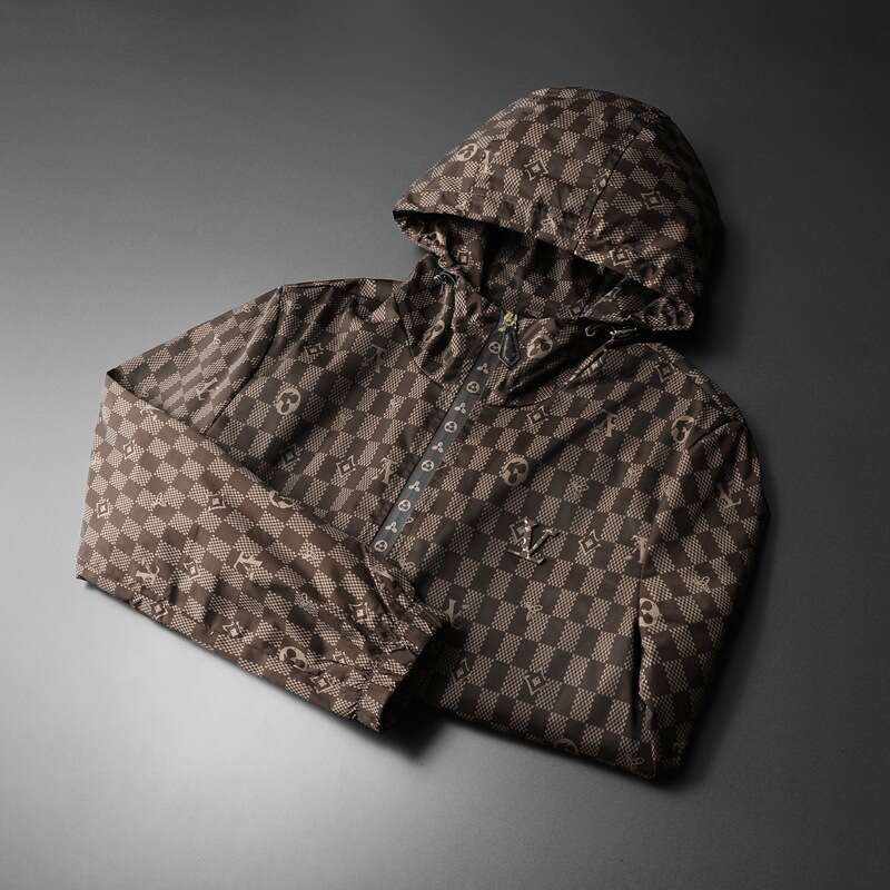 Spring and Autumn luxury Mens Double-sided Trend Popular Casual Contrast Hooded Jacket H251212