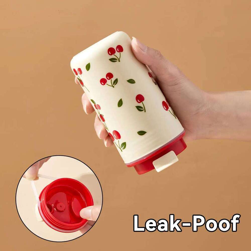 Travel Portable Plastic Mug With Nylon Rope Student Leak Proof Water Cold And Heat-Resistant Milk Coffee Cup