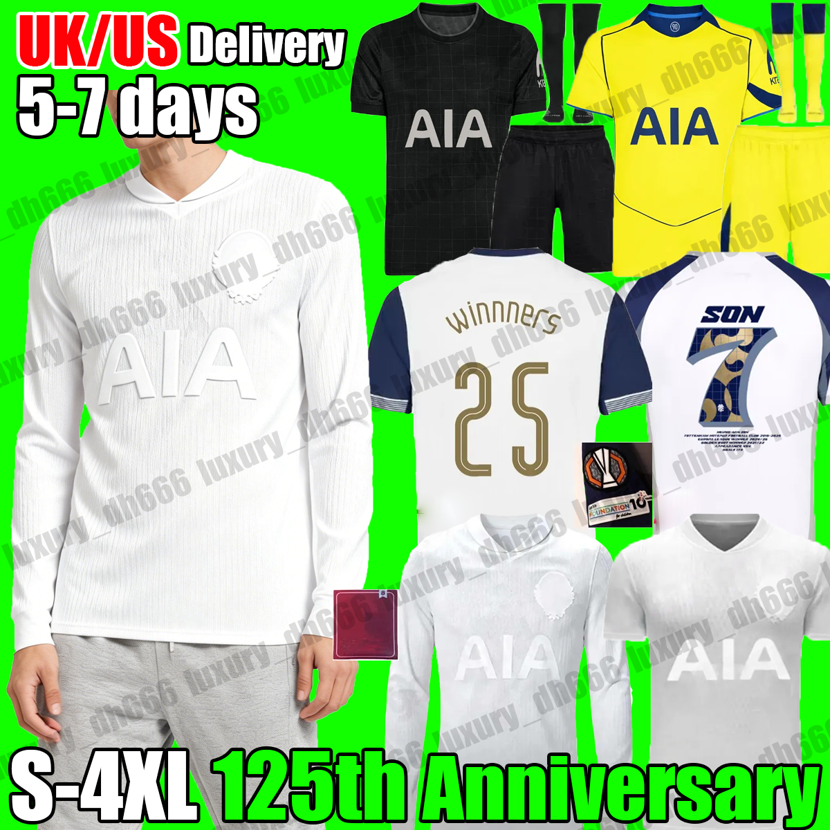 4XL toTTeNhaM 1901 shirt Soccer Jerseys THFC football shirt Top sPuRsjersey ROMERO SON KUDUS toTTeNhaM hotpsur whiteout jersey 125 Anniversary fa cup men kids kit
