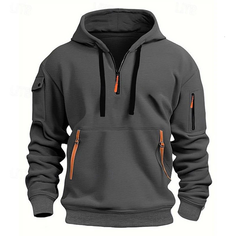 New Autumn Light Mature Casual Fleece Men's Pullover Long Sleeve Youth Trendy Hooded Sweatshirt