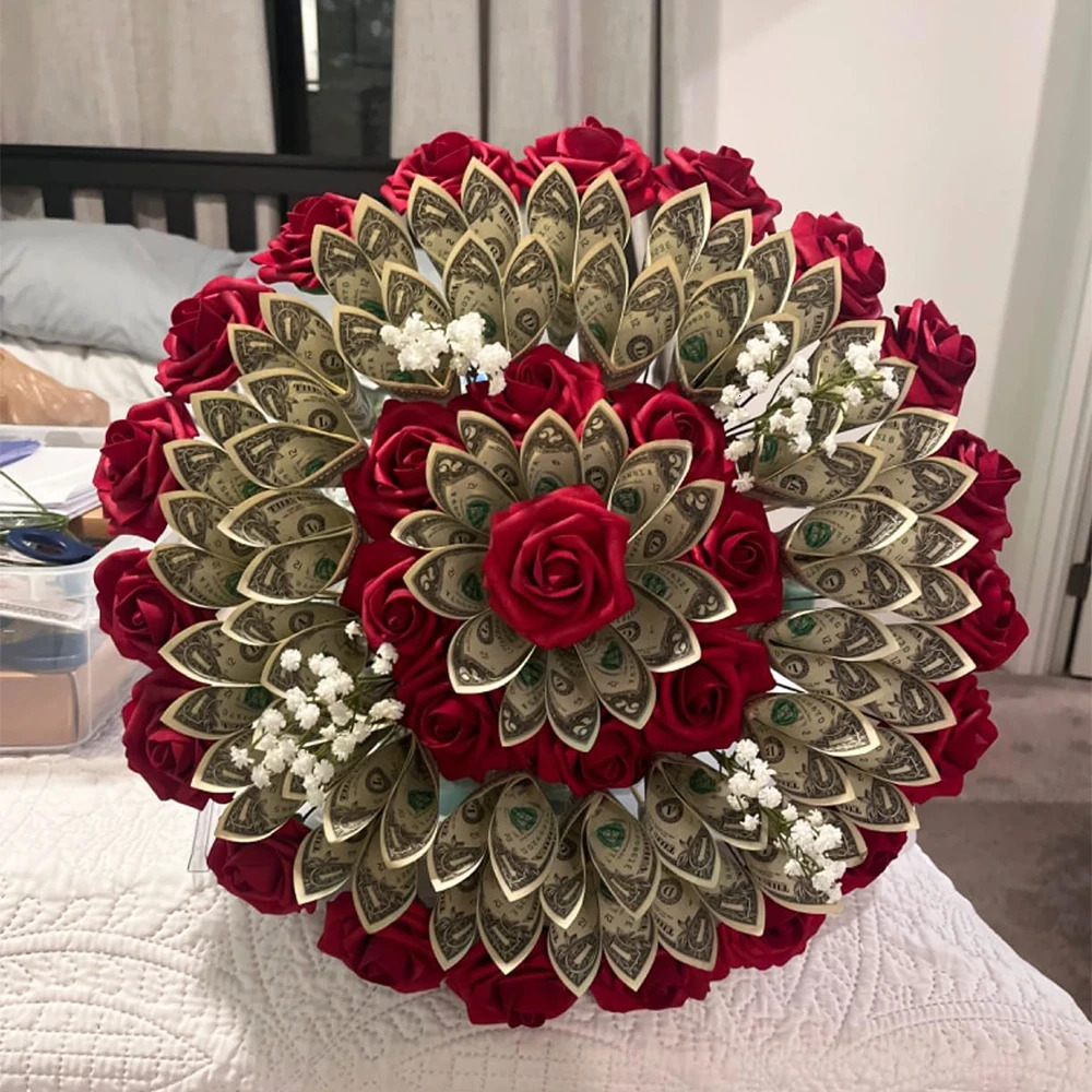 Red Rose Artificial Flowers DIY Bouquets 25PCS Set PE Roses Flower for Wedding Party Centerpieces Decor Valentines Gifts 260114