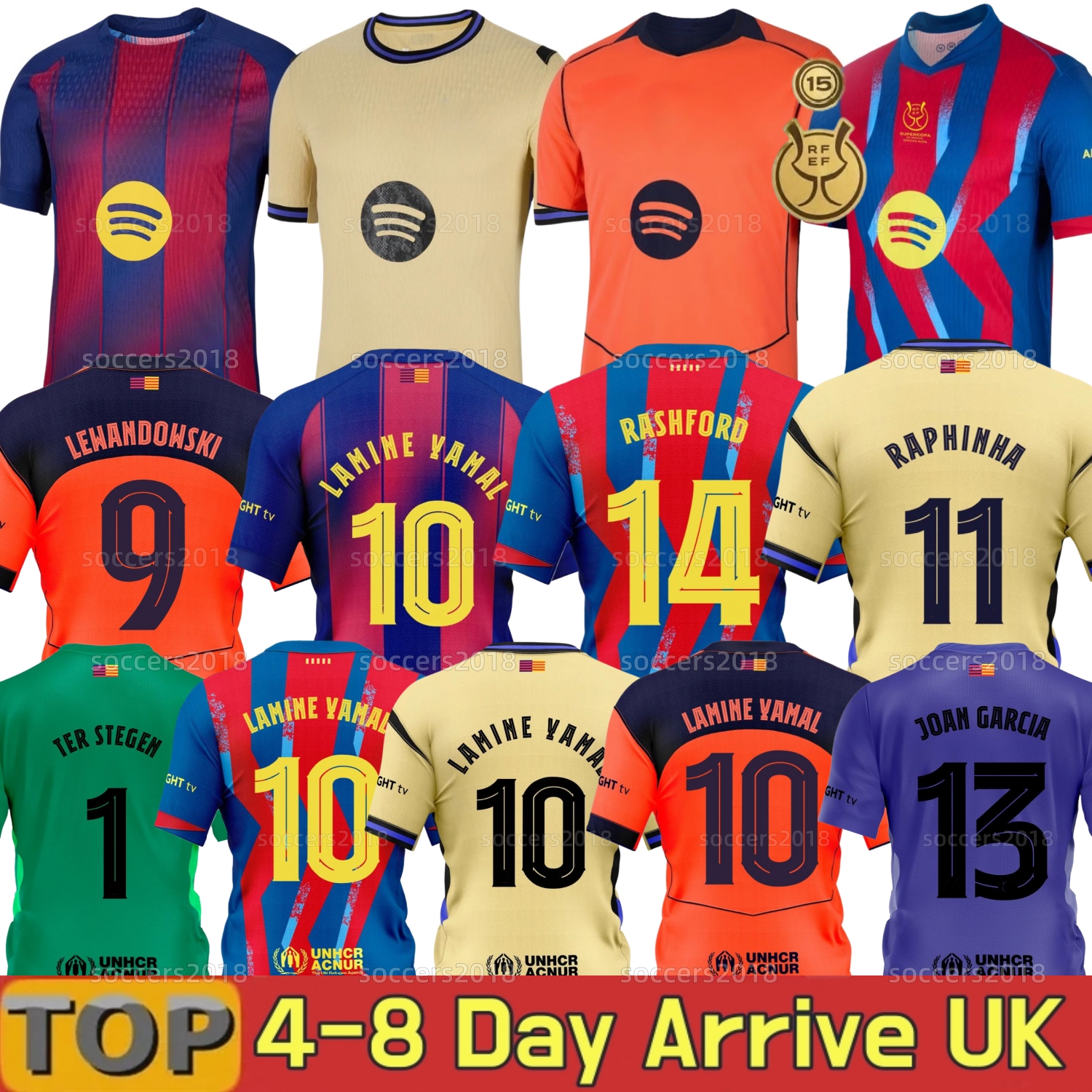 Barcelona 25 26 LAMINE YAMAL LEWANDOWSKI Soccer Jerseys RASHFORD 4TH Camiseta De Football Shirt RAPHINHA PEDRI GAVI F.DE JONG KOUNDE 2025 2026 Fourth Men Kids kit 16-28