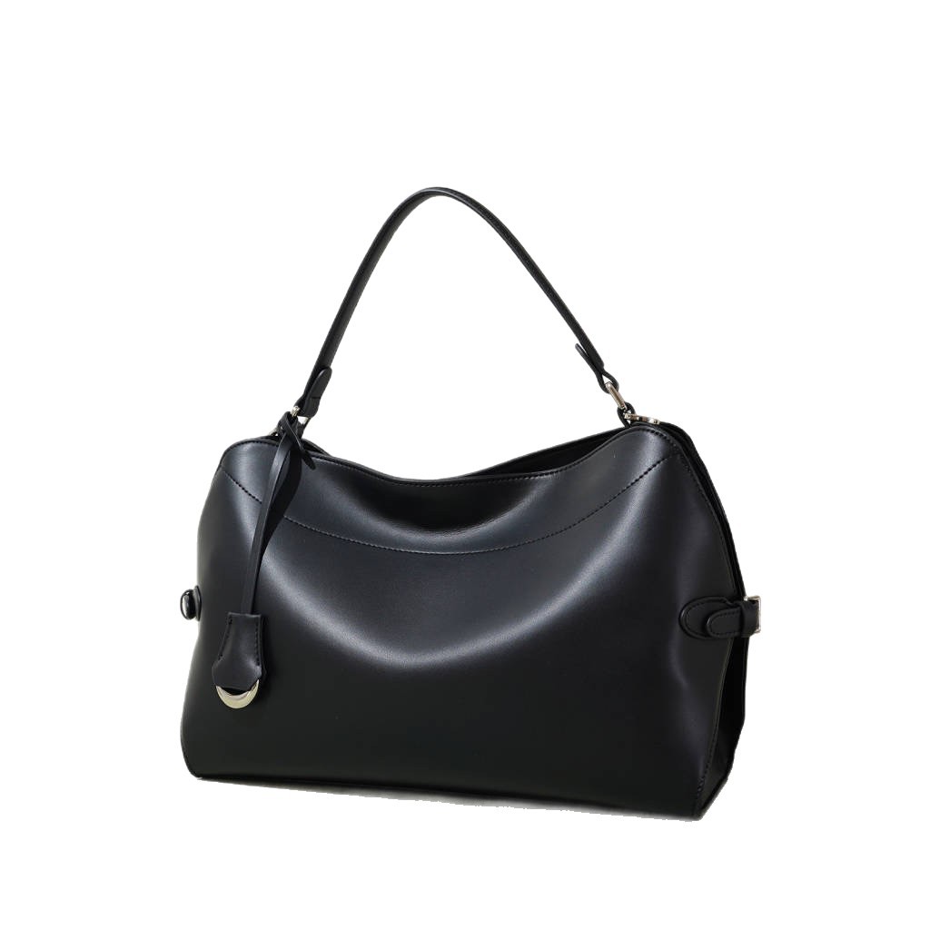 New ladies' computer handbag, new high-end women's niche handbag, large capacity women's handbag, leather shaped bag, water bucket bag