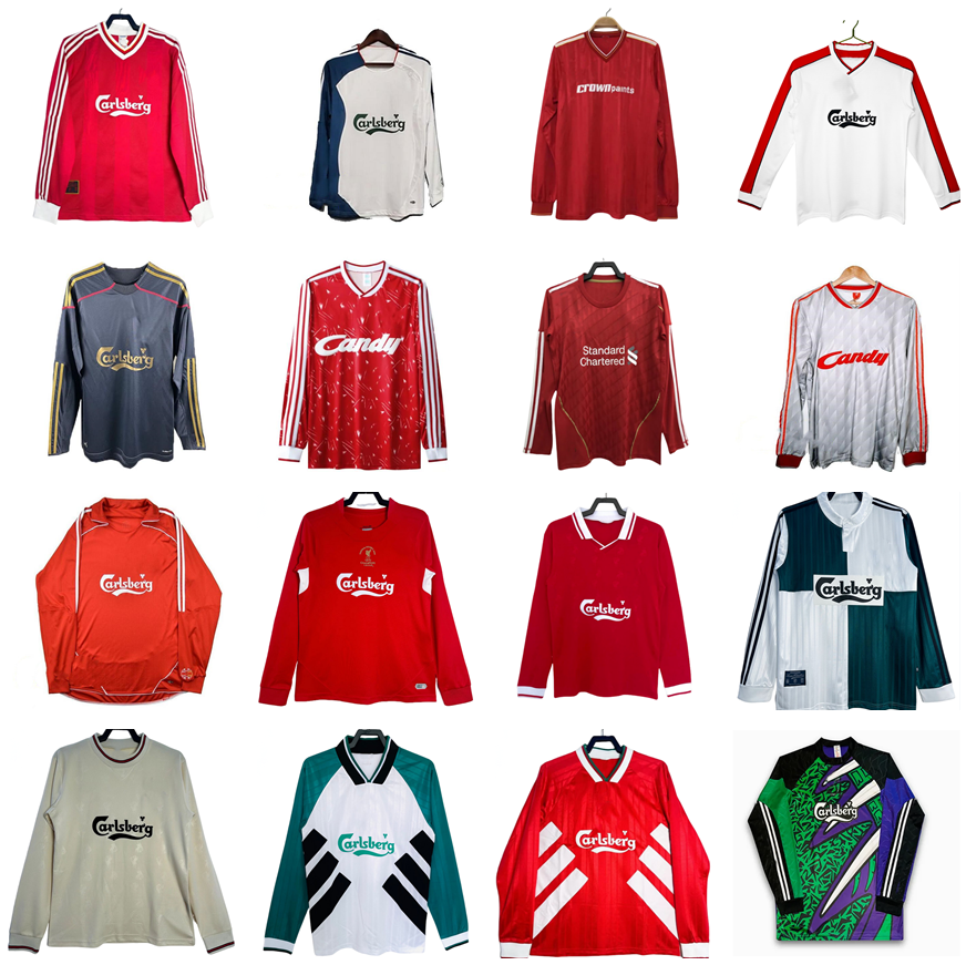 liverpool Retro Soccer Jerseys 1965 2005 2006 2008 2009 2010 Football Shirts Long Sleeve TORRES GERRARD SUAREZ OWEN BARNES KUYT 89 91 93 95 01 02 04 05 06 07 08 09 10 11 12 14