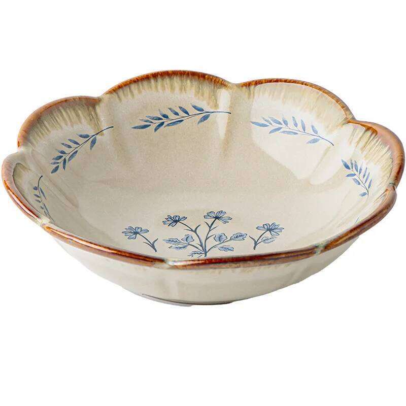 Flower Shaped New Good looking Fruit Dessert Ceramic Side Dishes Plate Tableware Household Party