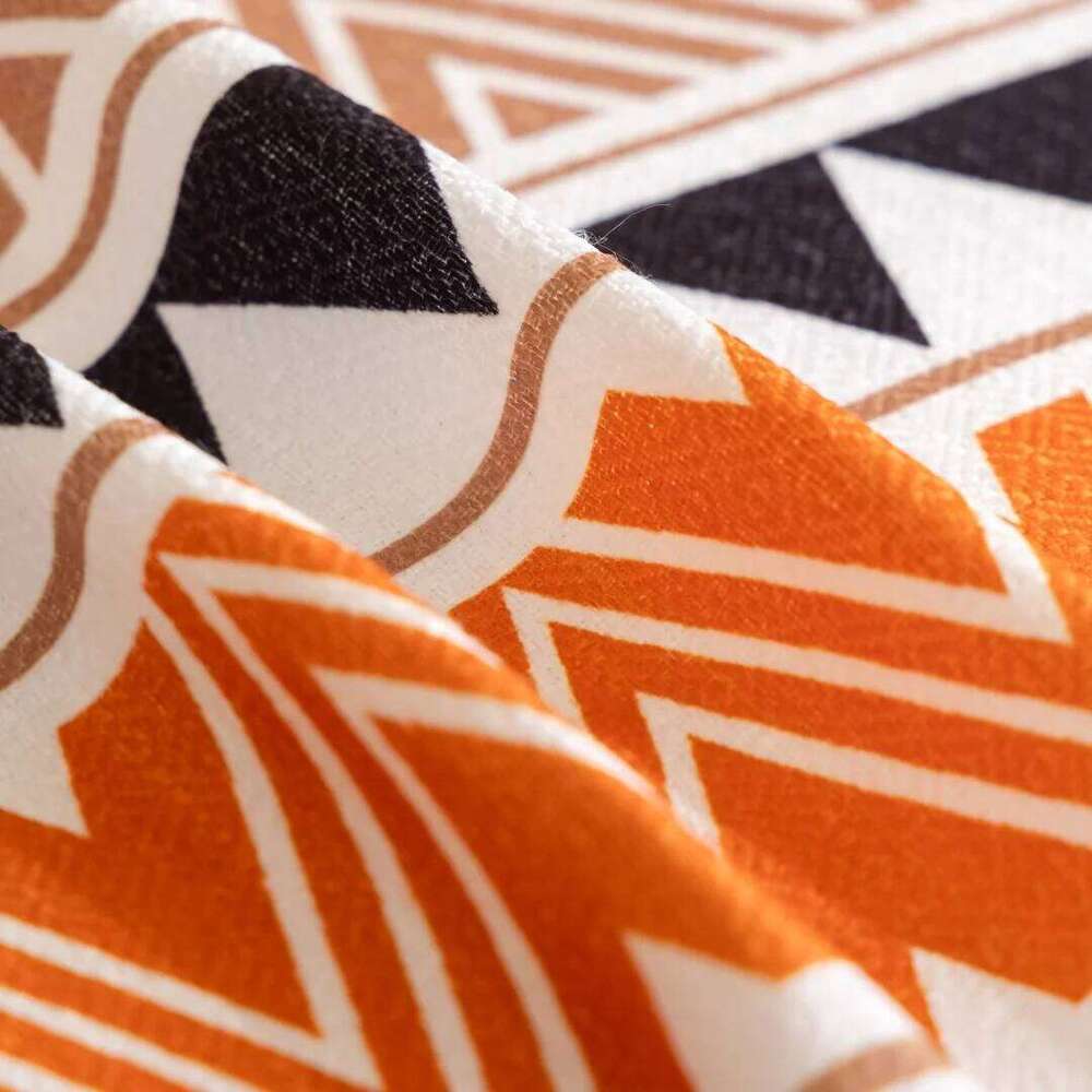 1 Bohemian Style Printed Towel, Living Room Sofa Cover, Wave Soft Pet Friendly Multifunctional Protector, Blanket Cushion