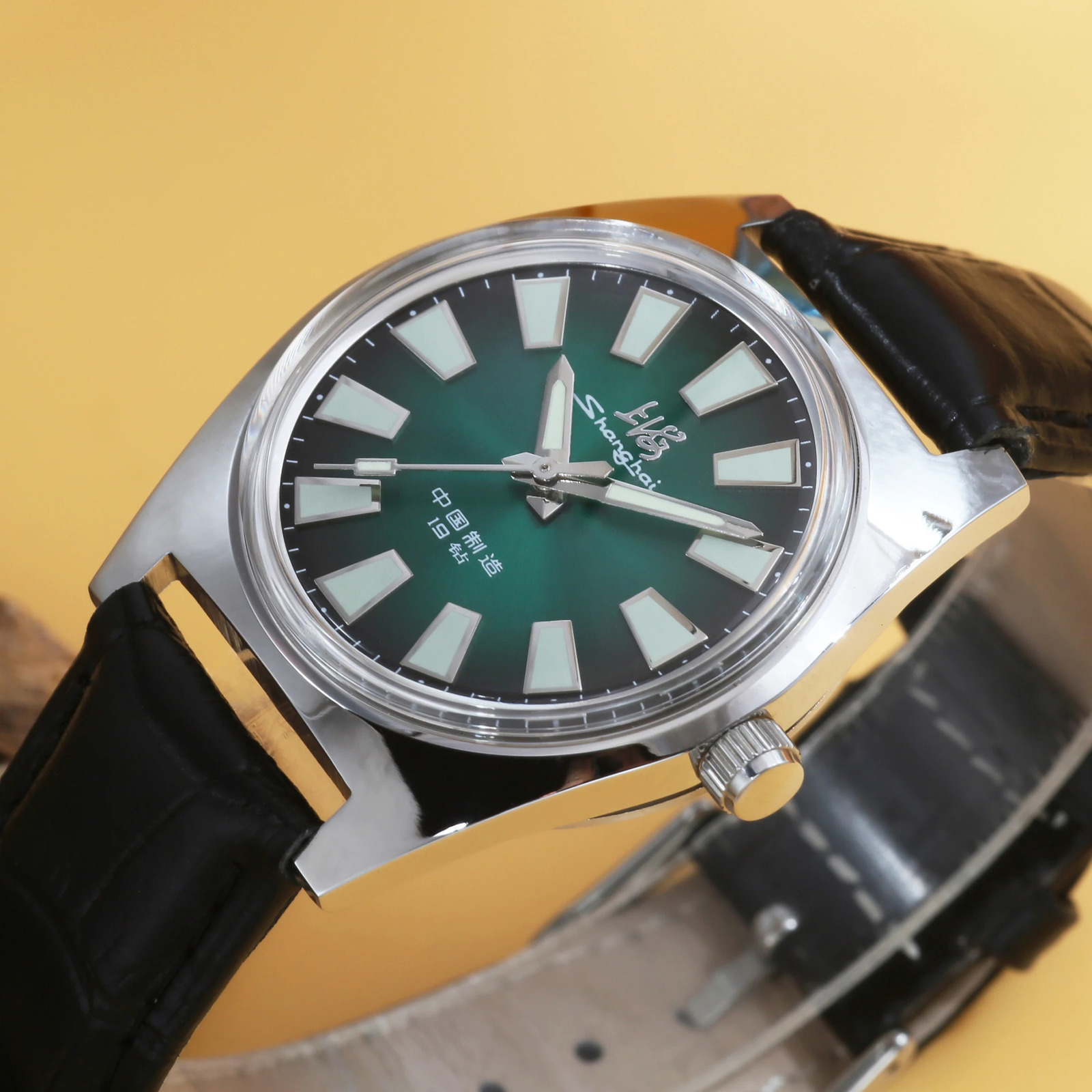 Shanghai 36MM Hand-Wind Mechanical Watch 7120 Waterproof Bauhaus Watch for Men wholesale 260114