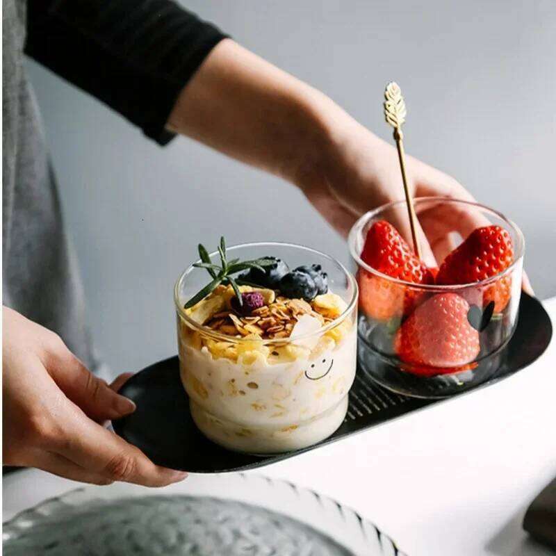 200ml Love/Happy Wall Glass Cup Milk Coffee Heart Cups Heat Resistant Healthy Drink Tea Mugs Transparent Drinkware Mug