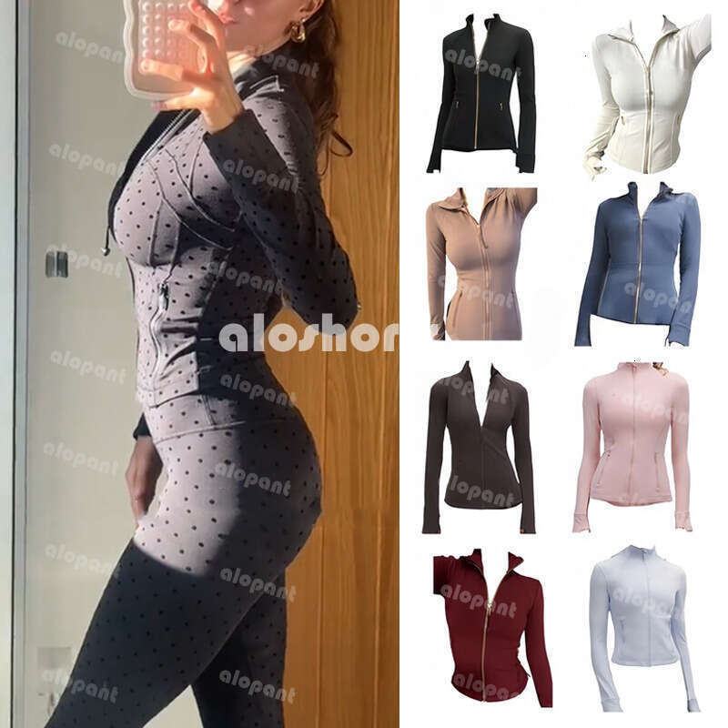 New style Women's Yoga long clothes sleeves polka dot Jackets luluity lemonic leggings Women Yoga Fitness Thick Pant Designer Sports luluity lemonic Men Women