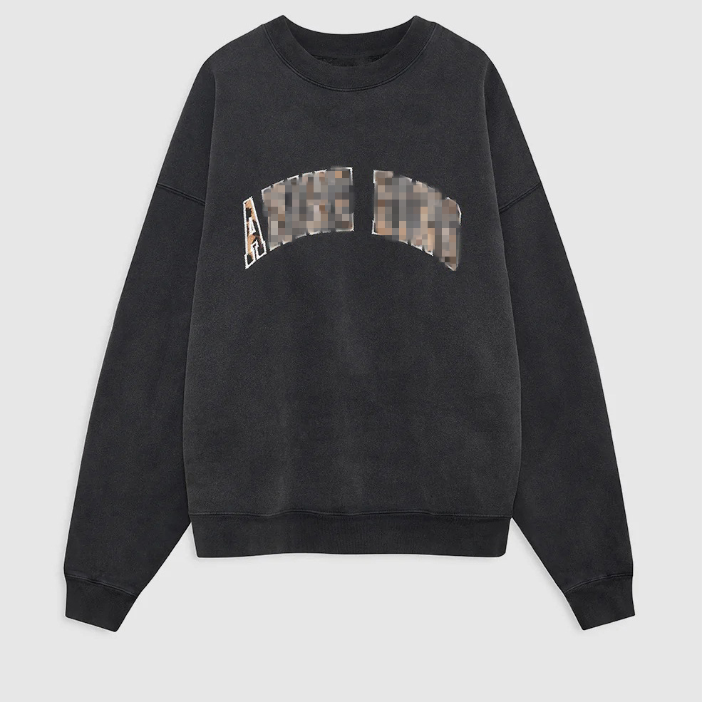 New Designer Womens Hoodie Crew Neck Aninely Vintage Hoodies Trendy Thick Fleece Sweatshirts Women Pullover Cotton Leopard Pattern Embroidery AB Loose Sweatshirt