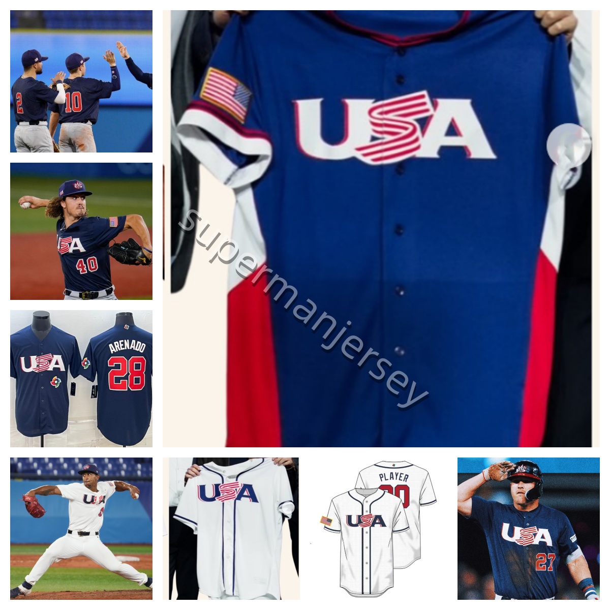 Aaron Judge Team USA 2026 World Baseball Classic Jersey Alonso Crow-Armstrong Skenes Bregman WBC Raleigh Realmuto Walker Sandoval Arozarena Paredes jersey