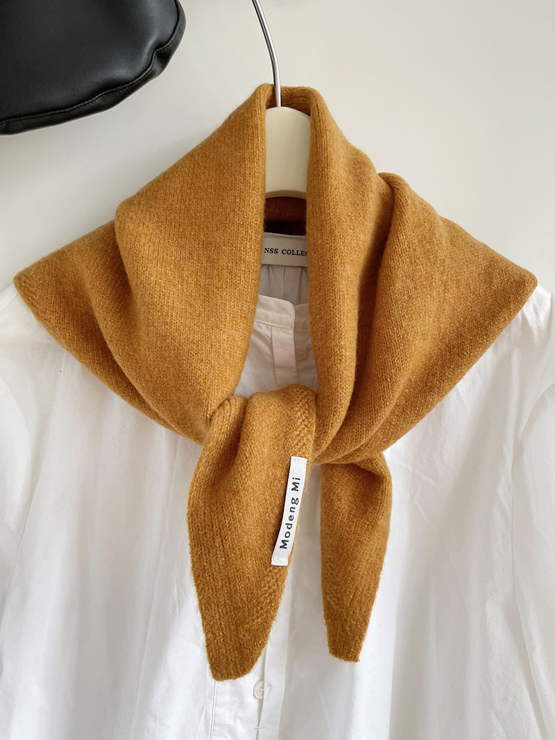 fashion Korean Triangle scarf shawl Womens Neck Wrap Wool Blended Female Thickened Warm Shoulder Shawl Winter Gift 251014