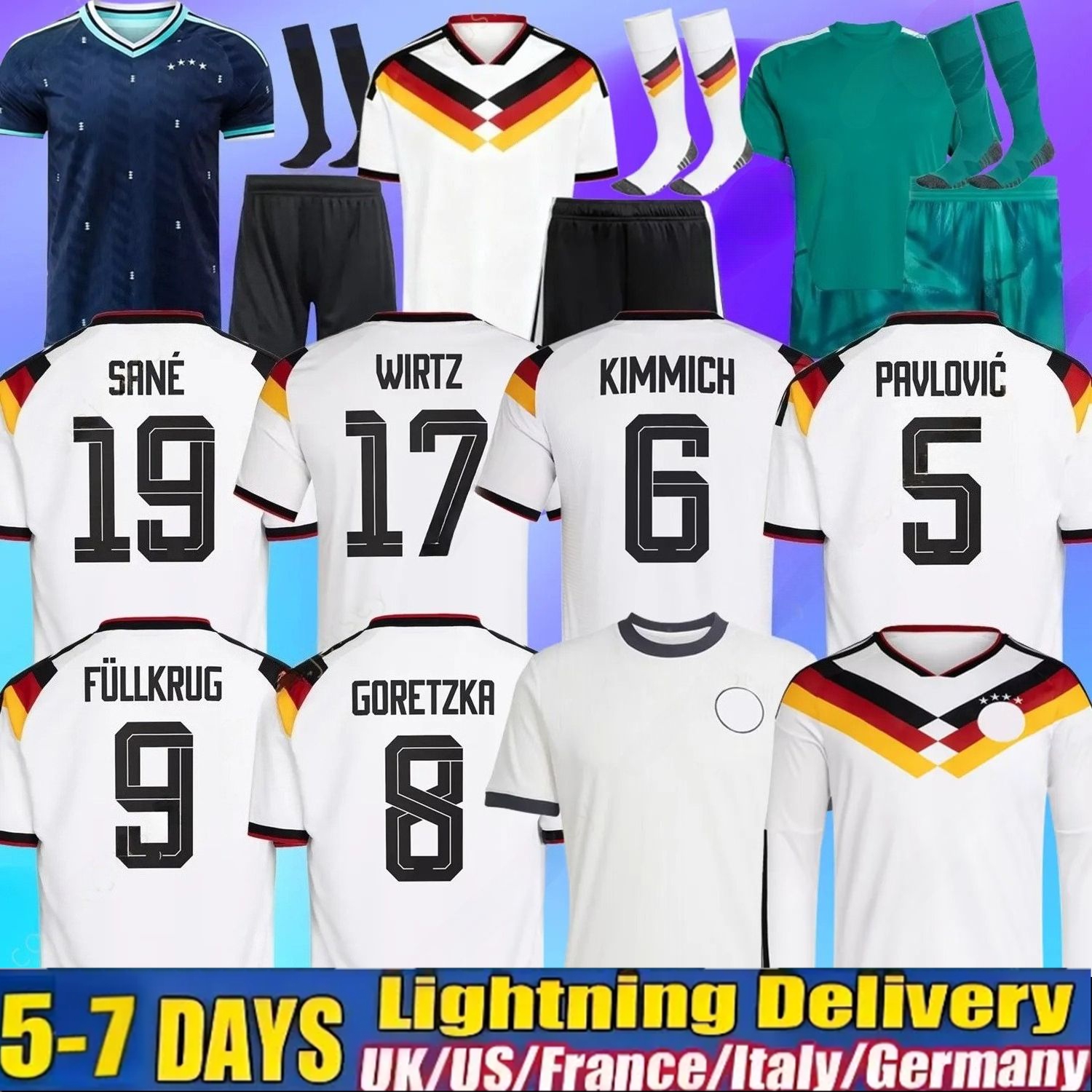 2026 Germany Adeyemi Woltemade woman Soccer Jerseys 2025 Player fans GNABRY WERNER MUSIALA MULLER HAVERTZ WIRTZ PAVLOVIC 25 26 27 Men Football Shirts Kids