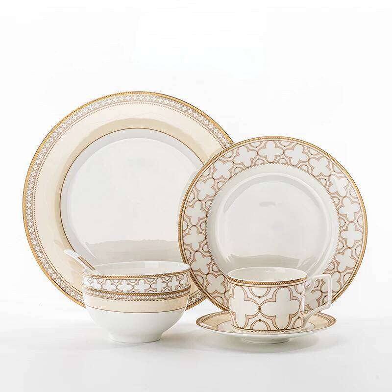 Luxury Bone China Bowl Saucer Gold Plated Coffee Cup Hotel Restaurant Dinnerware Kitchenware Tableware for Household Dining Room Outdoor Living Room S