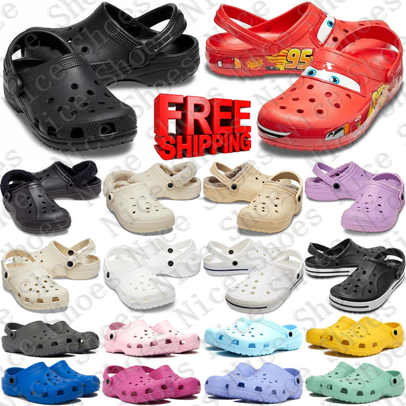 Free Shipping Designer sandals heels sandale Classic Clogs Shoes slides fur fuz slippers furry mens womens luxury pantoufle platform sandalias sandalen sandles