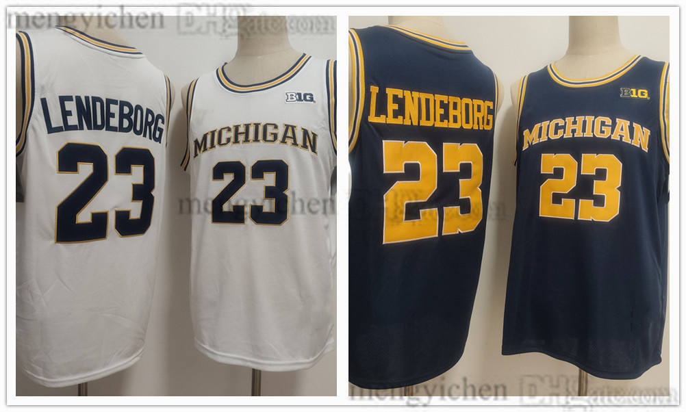 All Stitched 23 Yaxel Lendeborg Jerseys 2026 Men's Basketball Michigan College Wolverine