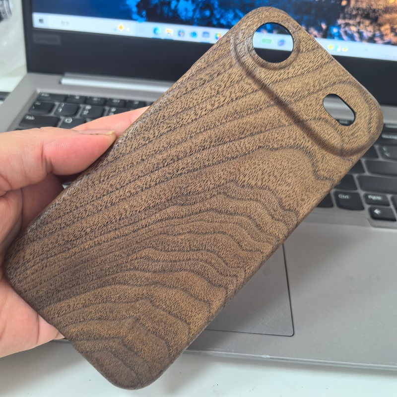 New Magnetic Car Mount Wireless Charging Wooden Phone Magsafe Natural Wood Protective Case for iPhone 17 Air