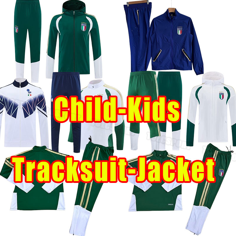 2025 2026 italy SENSI BARELLA soccer tracksuits INSIGNE BERNARDESCHI football shirts CHIELLINI BONUCCI BELOTTI JORGINHO Long sleeve training jacket set child