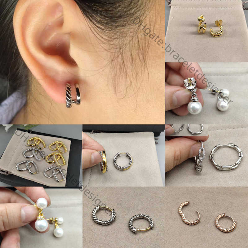 Designer Earring Twisted Hoop S925 18K gold plated C-U-Shape stud Earrings for Women Inlaid Diamond Trend Accessories Minimalist Fashion Jewelry Party gift