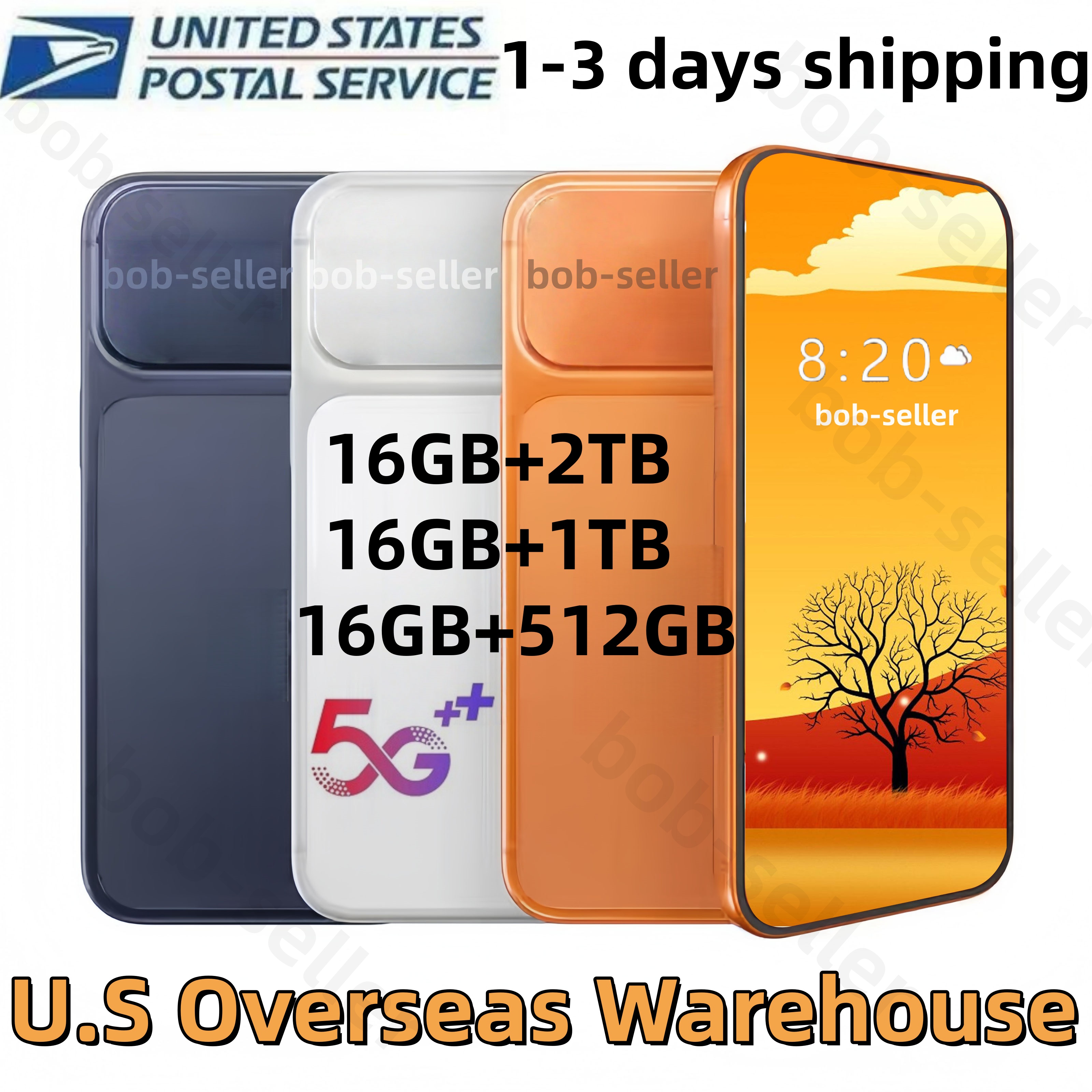 6.9inch i17 pro max Cell Phones i16 Smartphone Camera 2TB RAM Face ID Full Screen Smart computer Smartphones Android 15 Mobile Phone unlock Green Tag Sealed gift Box