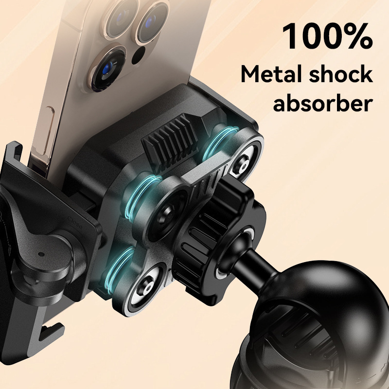 New Electric Vehicle Phone Holder Shock Absorption Motorcycle Bicycle Navigation Phone Mount Not Blocking Camera220620