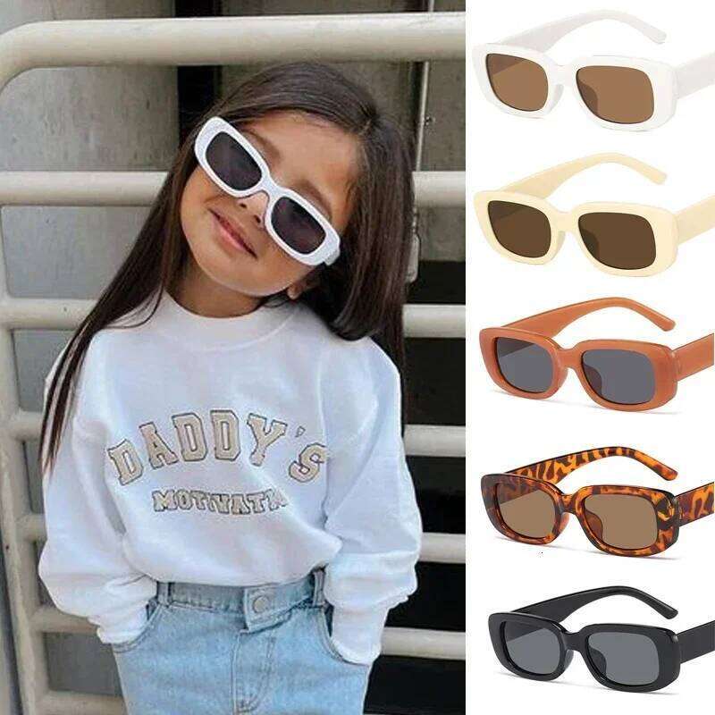 Children Cute Vintage Frosted UV400 Outdoor Girls Boys Sweet Protection Classic Kids Sunglasses 26Y0115 Z260305