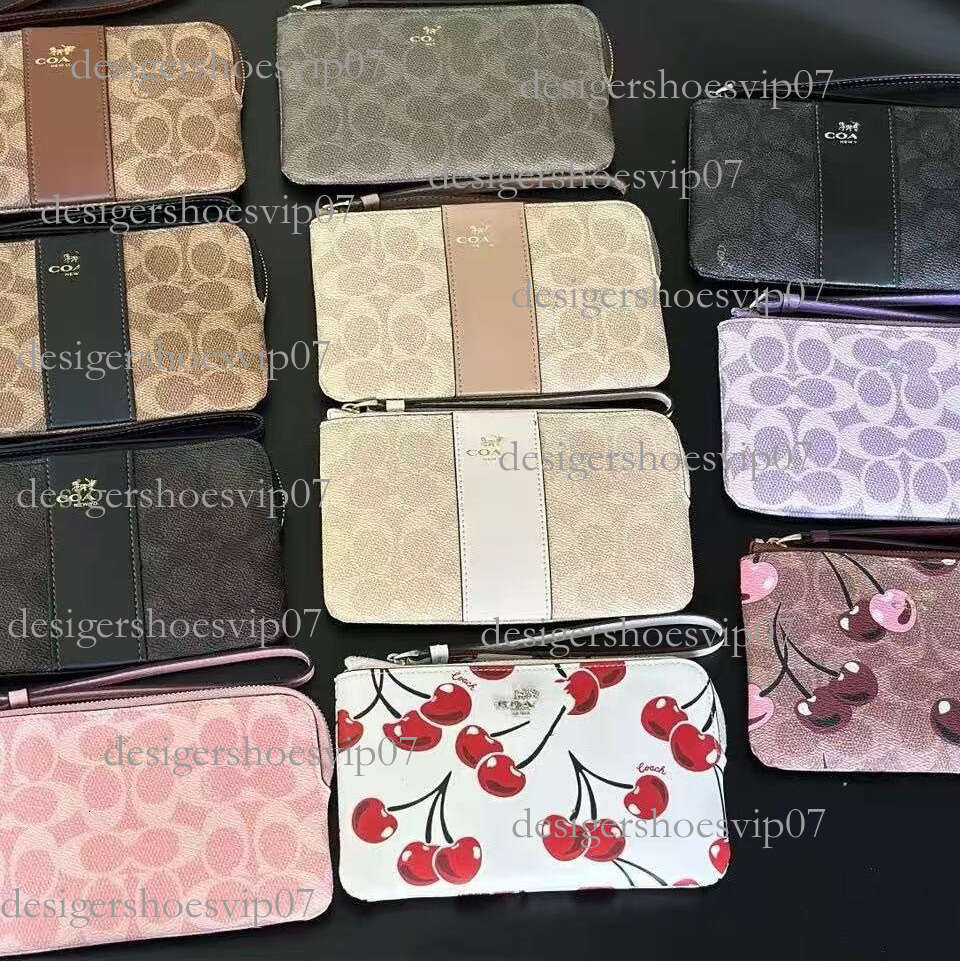 Designer wallet ultra-thin folding new card holder classic style women's long wallet With cherry pattern printed on it Women Chain wallet