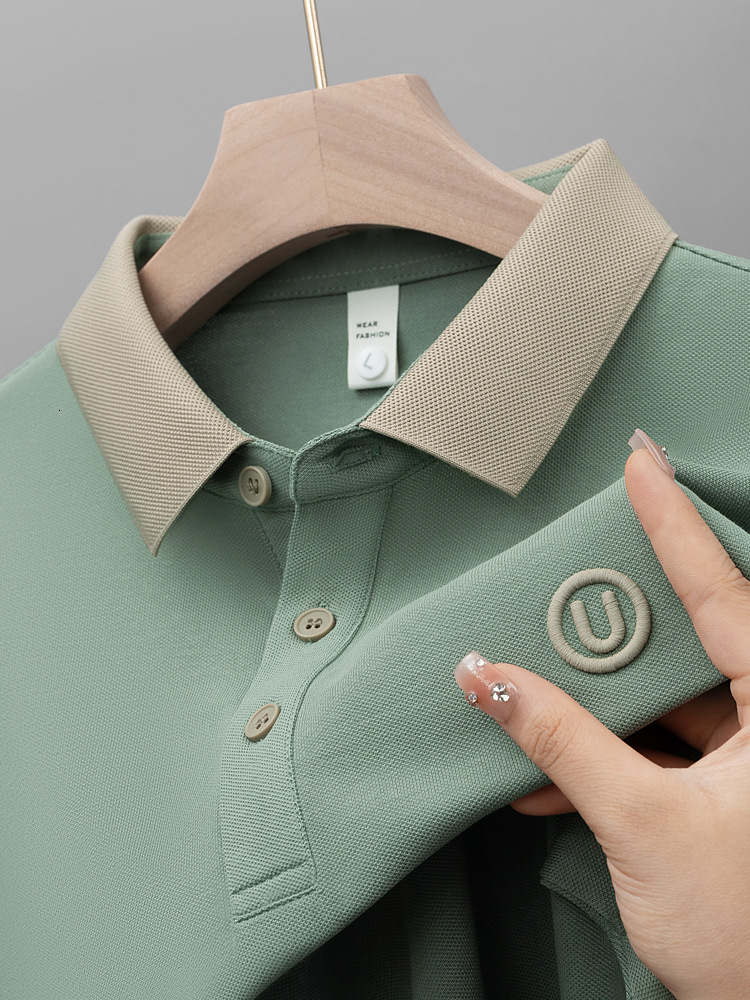 Luxury Brand Designer Clothes POLO Mens T-Shirt Short Sleeve Casual Light Luxury Business Summer New Turn-Down Collar Embroidered Top Half Sleeve Dad 