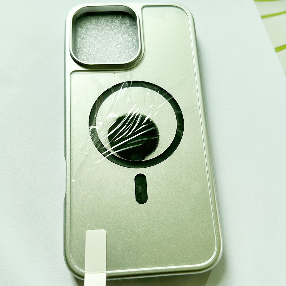 silver Apple 17pro Magnetic Glass Phone Case Material Wholesale Matte Protective Cover iPhone 15promax