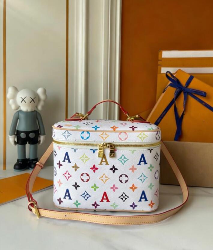 Designer Vanity Bag Women Leather Nice Mini Cosmetic Cases Totes toiletry Luxury Shoulder Bags Crossbody Handbag large makeup bag Top Quality Purses M44495 M42265