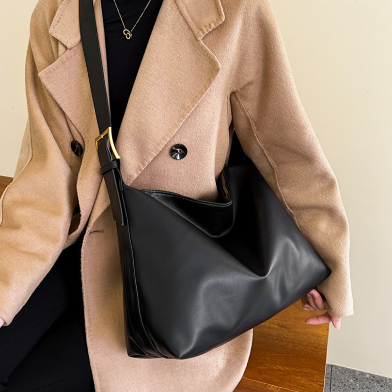 Vintage Pillow PU Leather Boston Handbag For Women Casual Large Capacity Shoulder Crossbody Bags Fashion Shopper Totes w251218