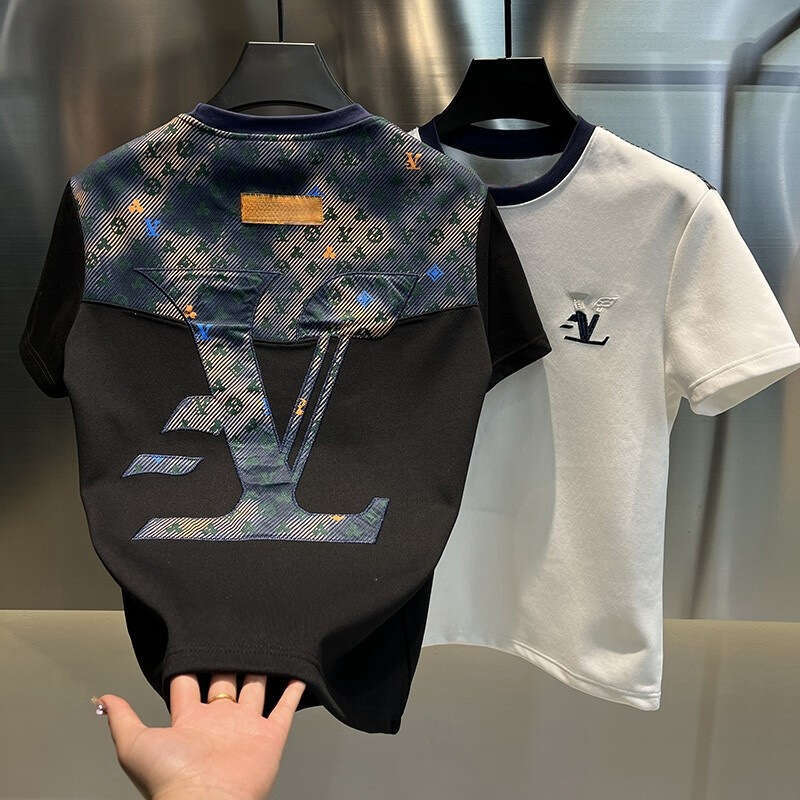 BK In Paris Men's Spring Summer Trendy Fashion Light Luxury Versatile Short Sleeve K898