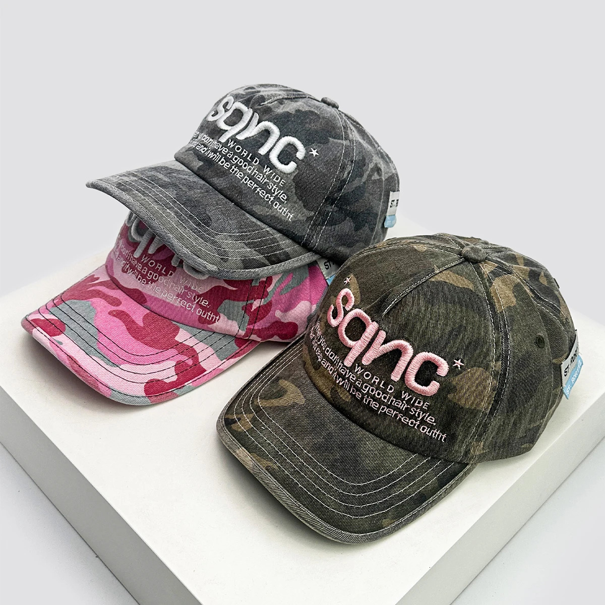 Unisex American Style CAMO Letter Embroidery Baseball Hats Breathable Hip Hop Sunshade ed Caps Versatile Fashion Niche 260113