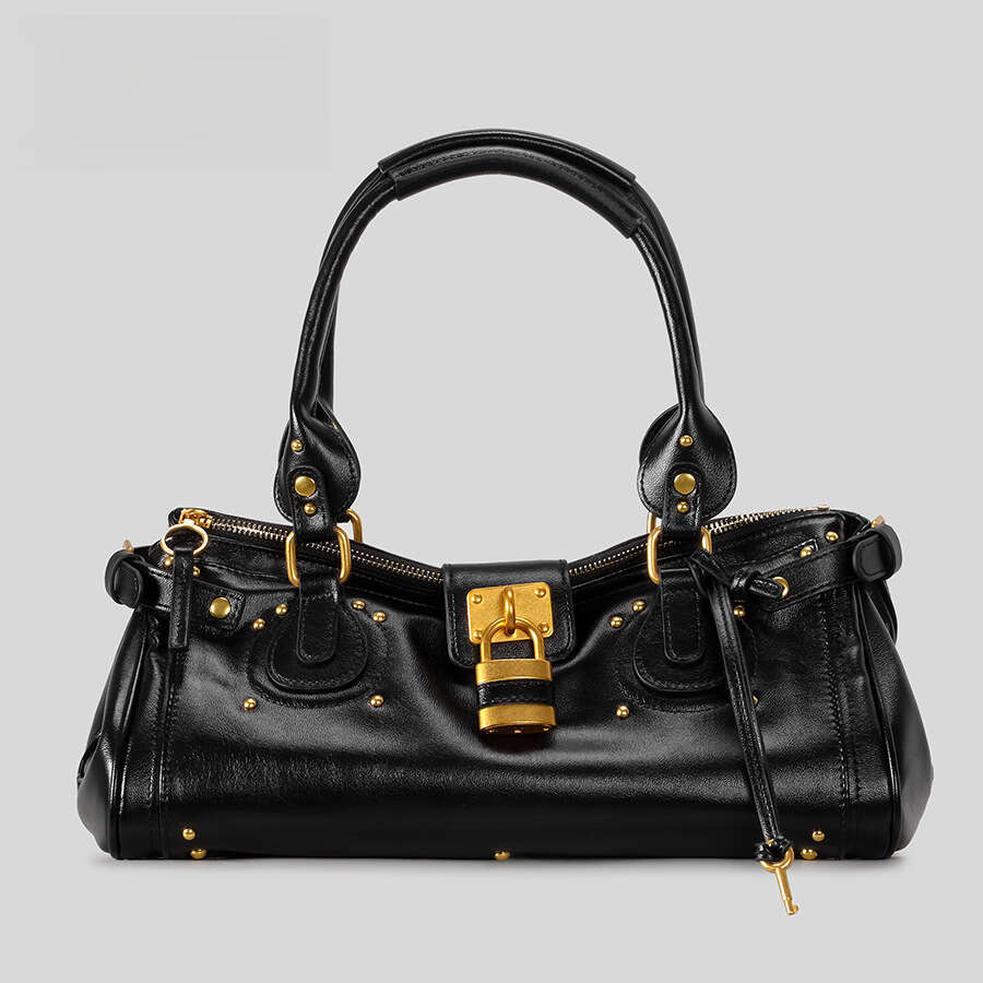 Angel Kiss Ins Blogger Millennial Hot Girl Retro Distressed Lock Handheld Crossbody Autumn Winter New Women's Tote Bag