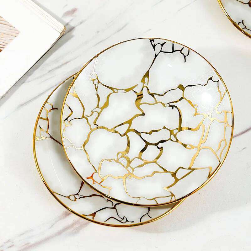 Nordic Light Luxury Ceramic Coffee Cups with Dish Vintage Office Mug Gold Edged Afternoon Tea Cup Set Household Drinkware