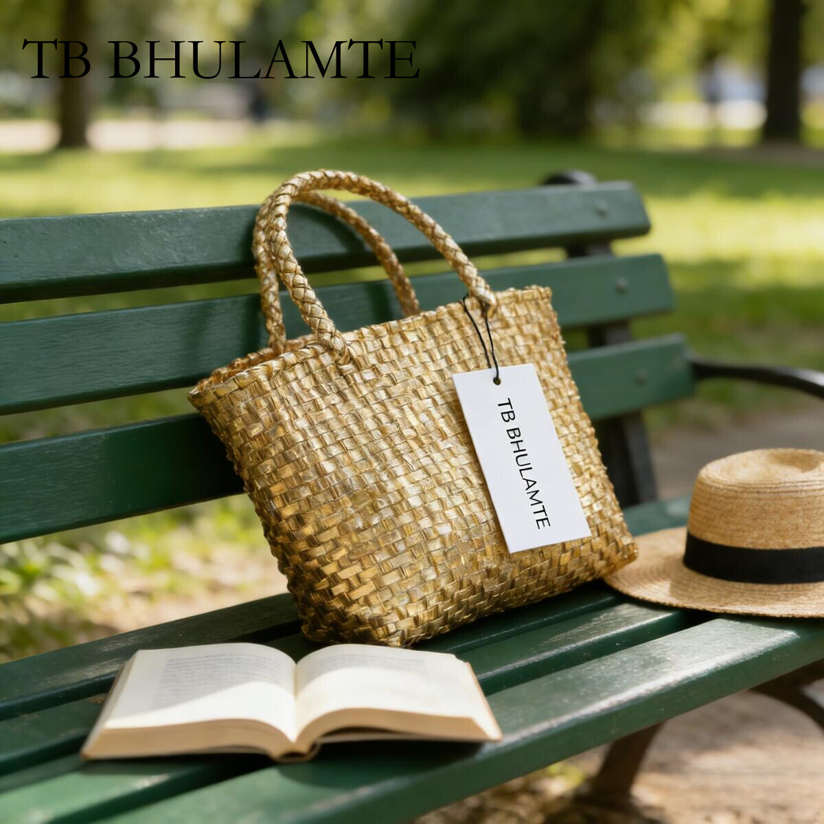 TB BHULAMTE Women's Tote Bag, Handbag, Handwoven Shoulder Bag, Fashionable Underarm Bag, Woven Handcrafted Work Commuter Bag, Ideal for Daily Cas