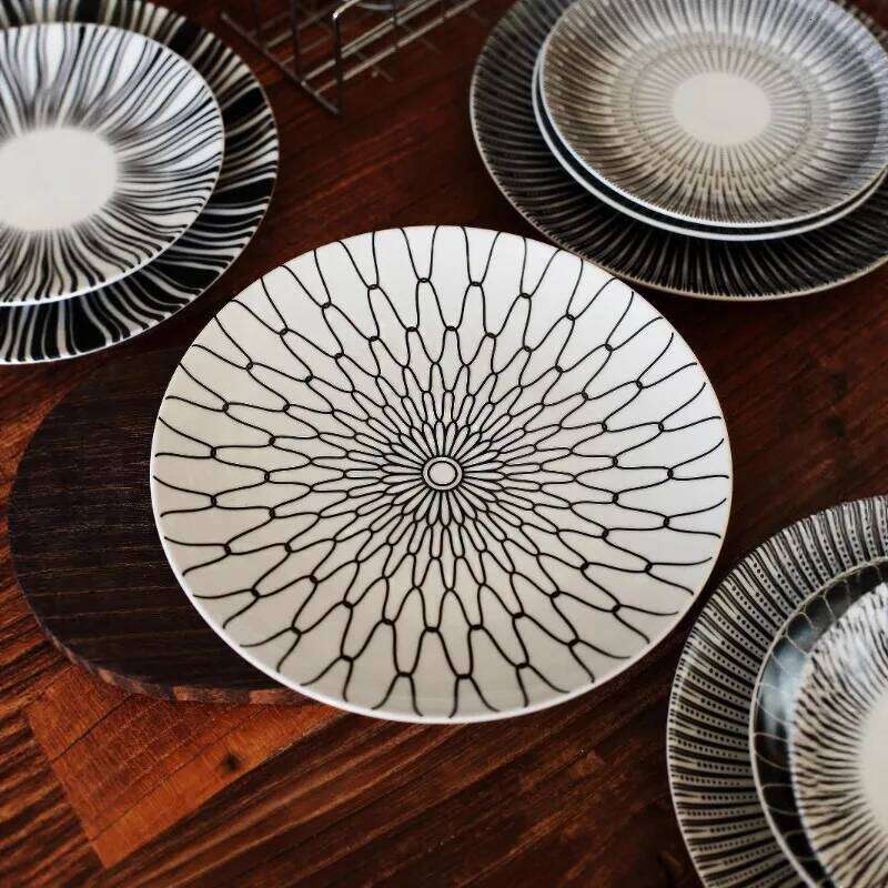 1PC Premium Sense Home Light Luxury Western Food Steak Pasta Plate Hotel Commercial Tableware