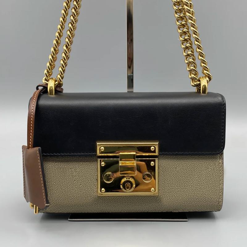 fashion designer shoulder bags luxury padlock women handbag letter leather chain crossbody clutch lady underarm Bags vintage sling purses square