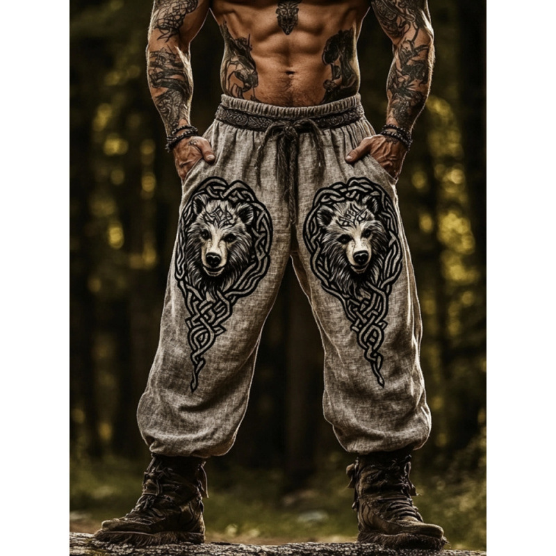 Luxury Brand Designer Clothes European And American Casual Fashion Loose Linen Wide-Leg Long Pants Digital Print Various Patterns Item No. CK